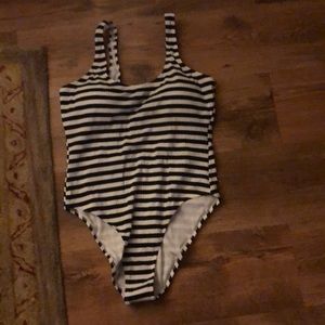 Black & white one piece swimsuit
